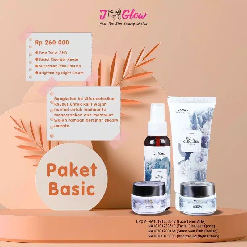 J Glow skincare / J Glow paket basic pemula / J Glow bpom