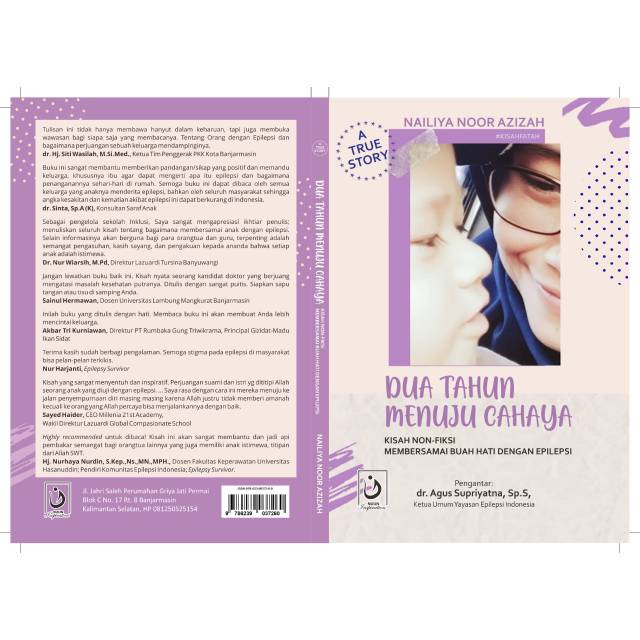 Buku Inspiratif tentang Epilepsi. Penulis Nailiya Noor Azizah.