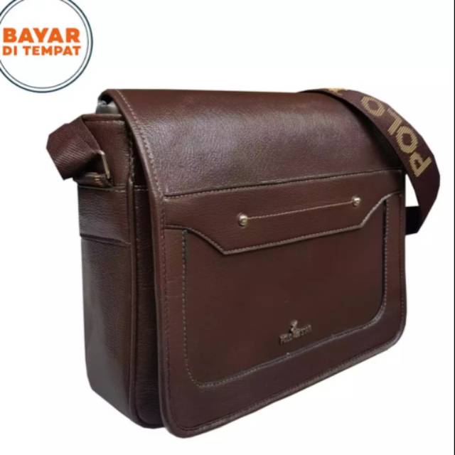 tas kantor kulit polo start  028m tas kantor kulit crossbody  fashion pria 12 inchi