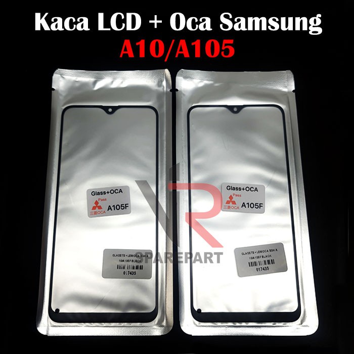 Glass LCD Kaca Depan LCD with Lem OCA Samsung A10 A105 A105F