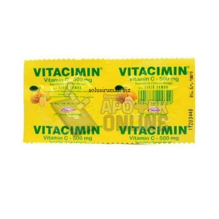 VITACIMIN 1 STRIP ISI 2 TABLET lemon vitamin c 2 biji