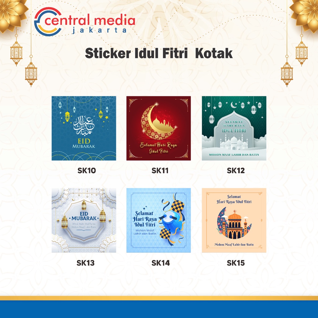 

Sticker Idul Fitri Kotak B Cromo Label Hampers Lebaran Eid Mubarak 1444 H