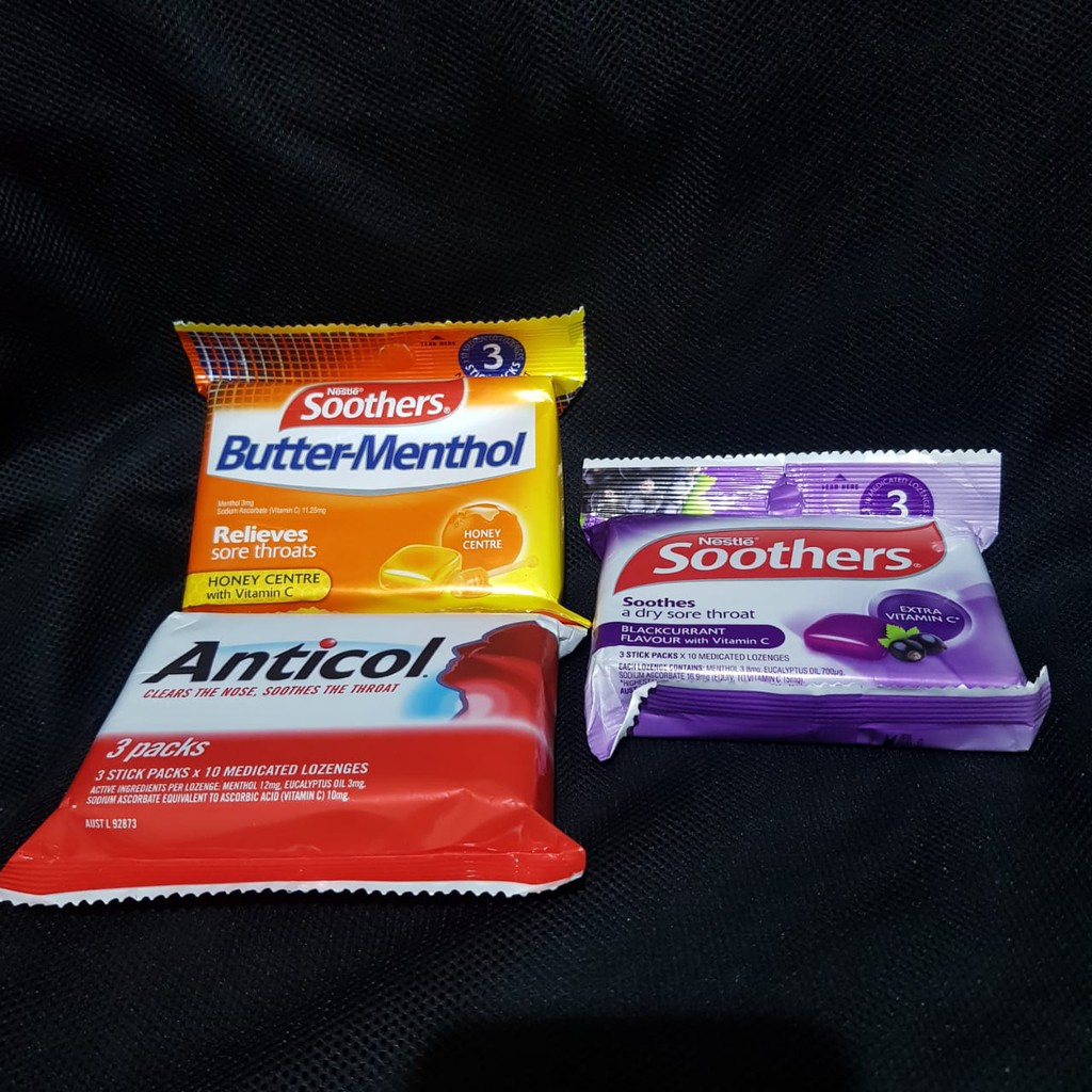 

Nestle Soothers 3sticks pakcs x 10 medicated lozenges
