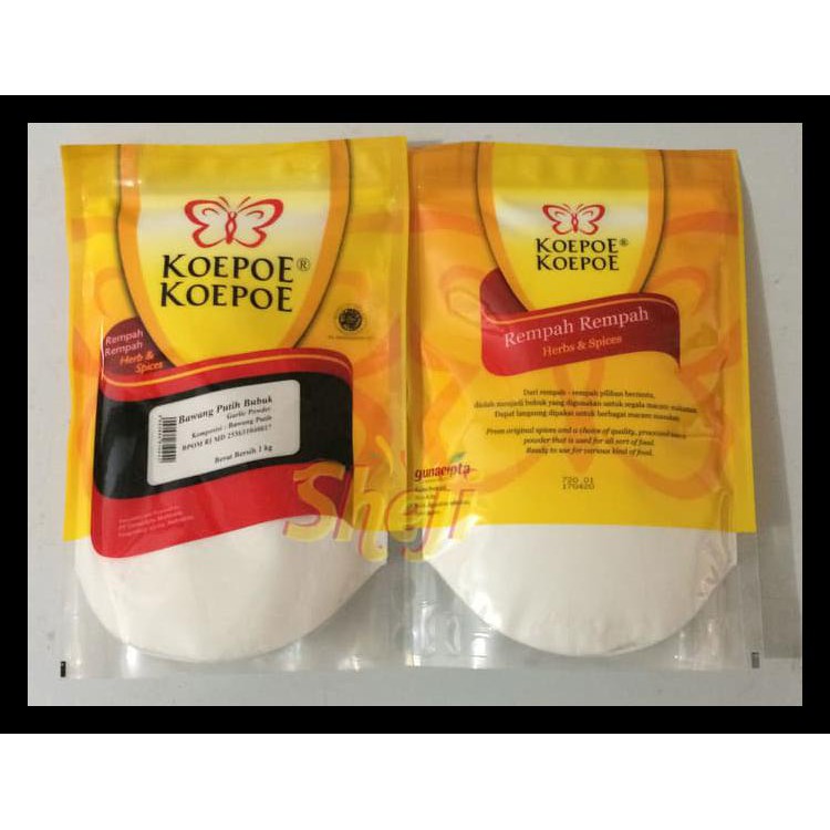 

KOEPOE KOEPOE BAWANG PUTIH BUBUK / GARLIC POWDER 1KG / GARLIC POWDER KODE 492
