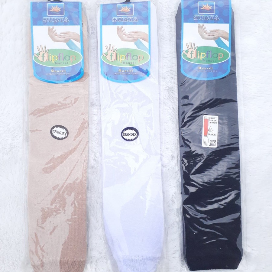 MANSET TANGAN POLOS WARNA BAHAN POLYESTER/SARUNG LENGAN DEWASA UNISEX