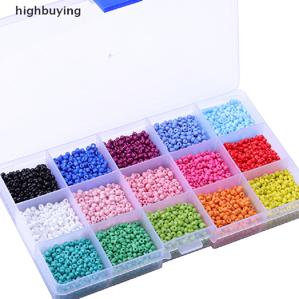 Hbid 7500PCS Manik-Manik Kaca Kecil 3mm Aneka Warna Untuk Membuat Perhiasan Diy