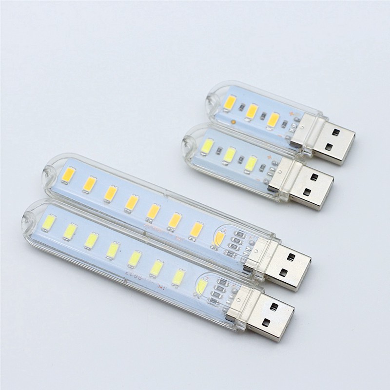 Lampu USB Mini LED Stick 3/8 LED Emergency Lamp Reading Lamp