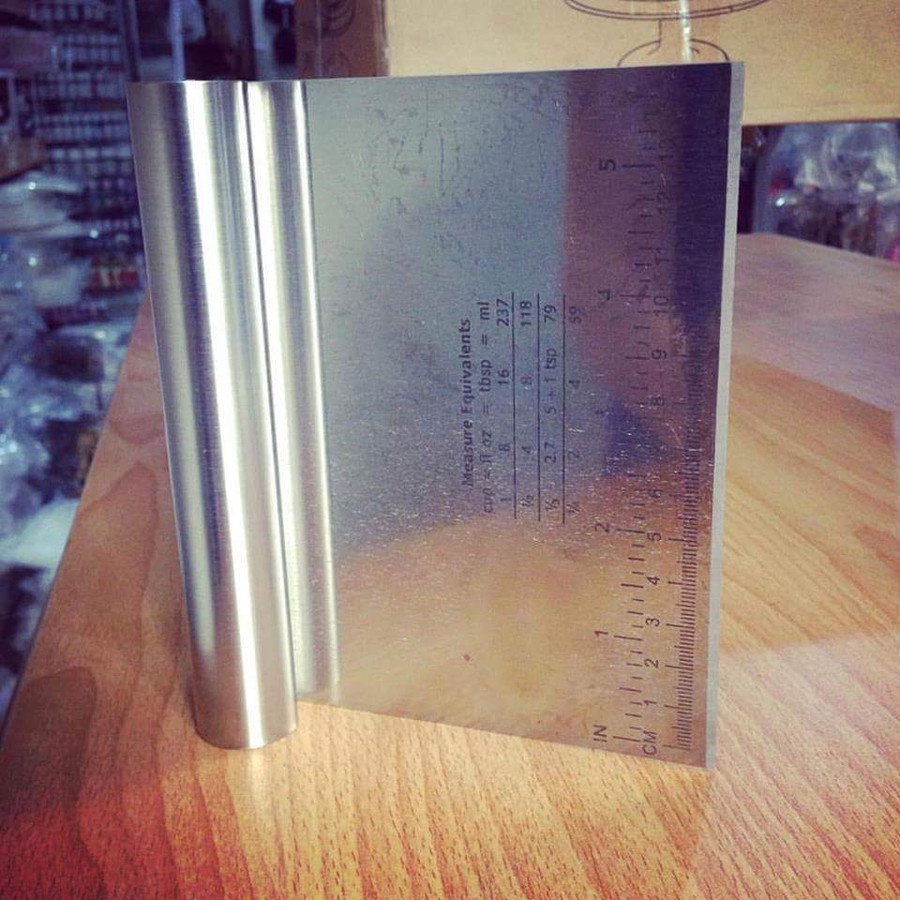 Scraper measurement stainless 15cm SCRAPER besi stainless sutil