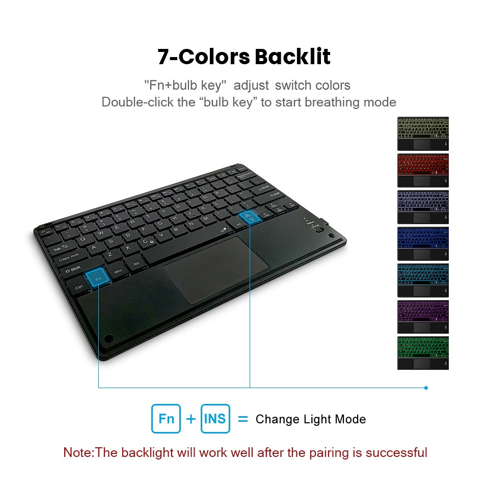 Case Keyboard Touchpad Samsung Tab S8 Ultra 5G 14.6 2022 X900 X906 TRIPLEDI Bluetooth Backlit Book Flip Cover