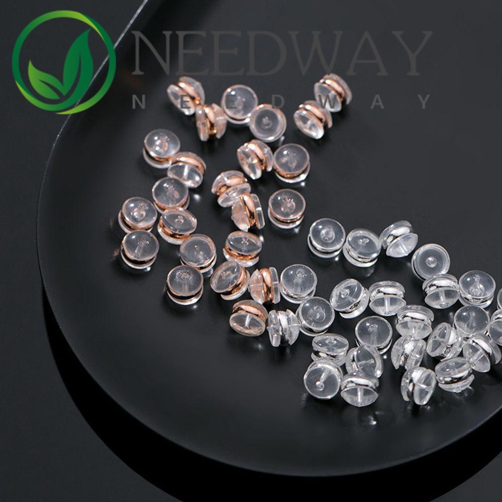 20pcs / Lot Bantalan Belakang Anting Stud Bahan Tembaga Untuk Membuat Perhiasan