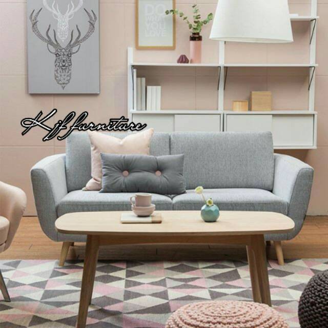Sofa minimalis set meja sofa retro set meja retro