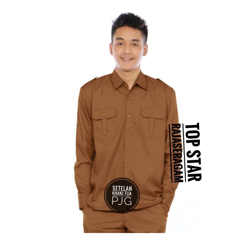Baju Seragam PEMDA Khaki PNS Pemda Kemeja