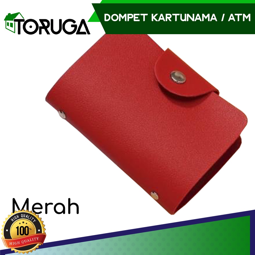 Dompet Kulit Tempat Kartu Nama Kredit ATM Card ID Holder 24s Souvenir