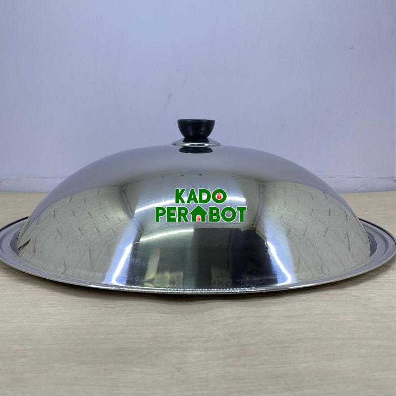tutup kuali stainless jumbo - tutup wajan stainless - tutup 44cm