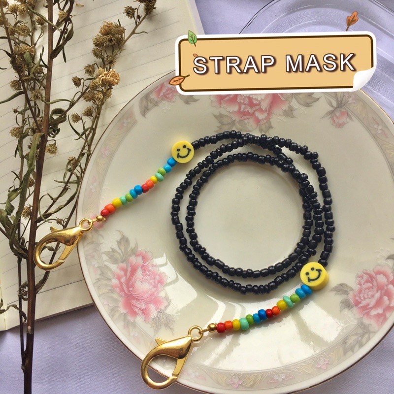 STRAP MASK KEKINIAN | BEAD | MANIK MANIK | INDIE KID STRAPMASKER
