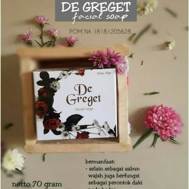 De Greget Facial Shoap 70gram, Bisa untuk (Sabun Jerawat, Sabun Kulit, Sabun Wajah, Sabun Mandi)