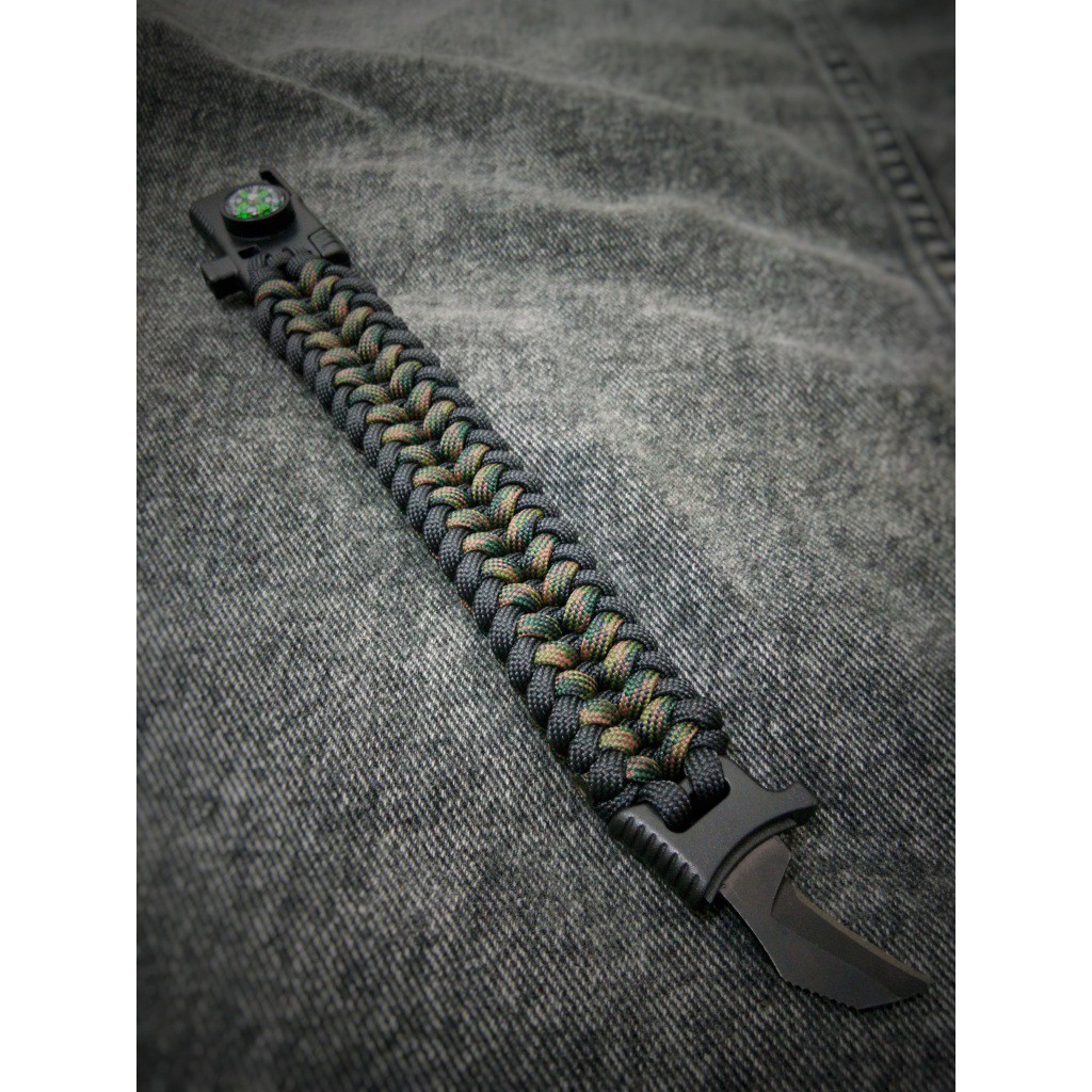 GELANG PARACORD + PISAU +PEMATIK API