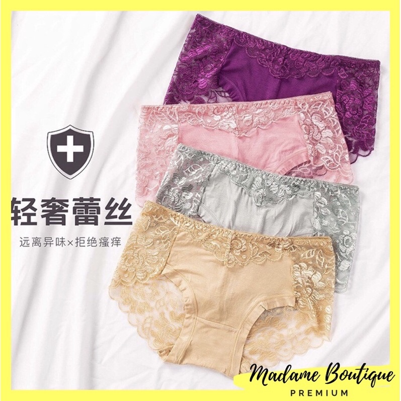 CD Wanita Jumbo Size Renda Sexy High Waist XXL Big Size