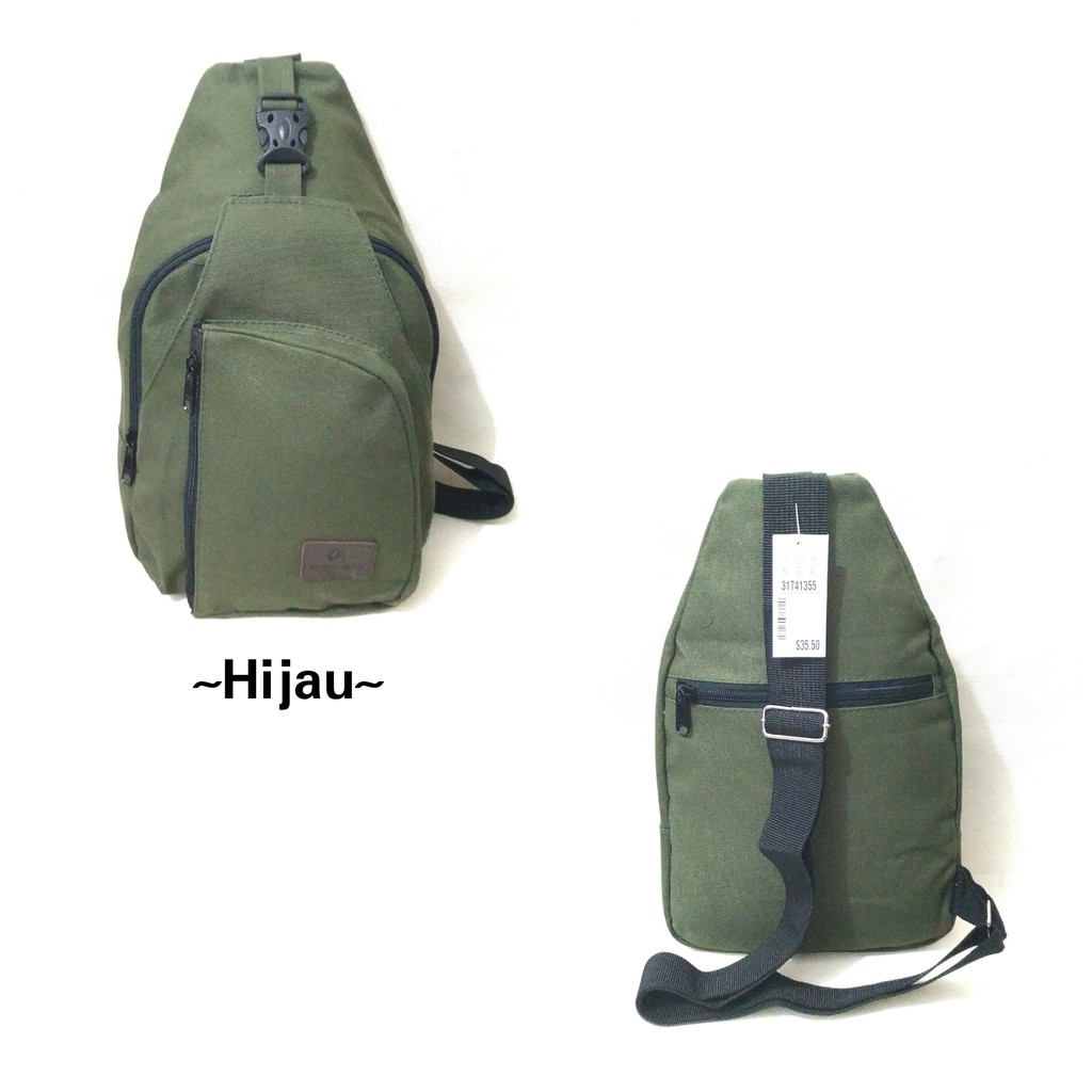 Tas Slempang Kanvas Pria Sling Bag Cowok Travel Bag Laki Tas Kecil Cowo Selempang - SB Kanvas GA