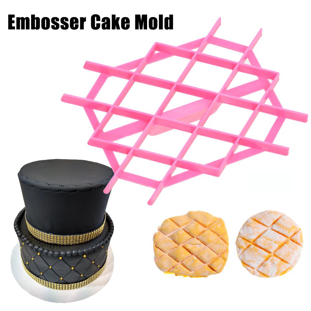 Solighter Cetakan Kue Cetakan Fondant Icing Cutter Motif Berlian