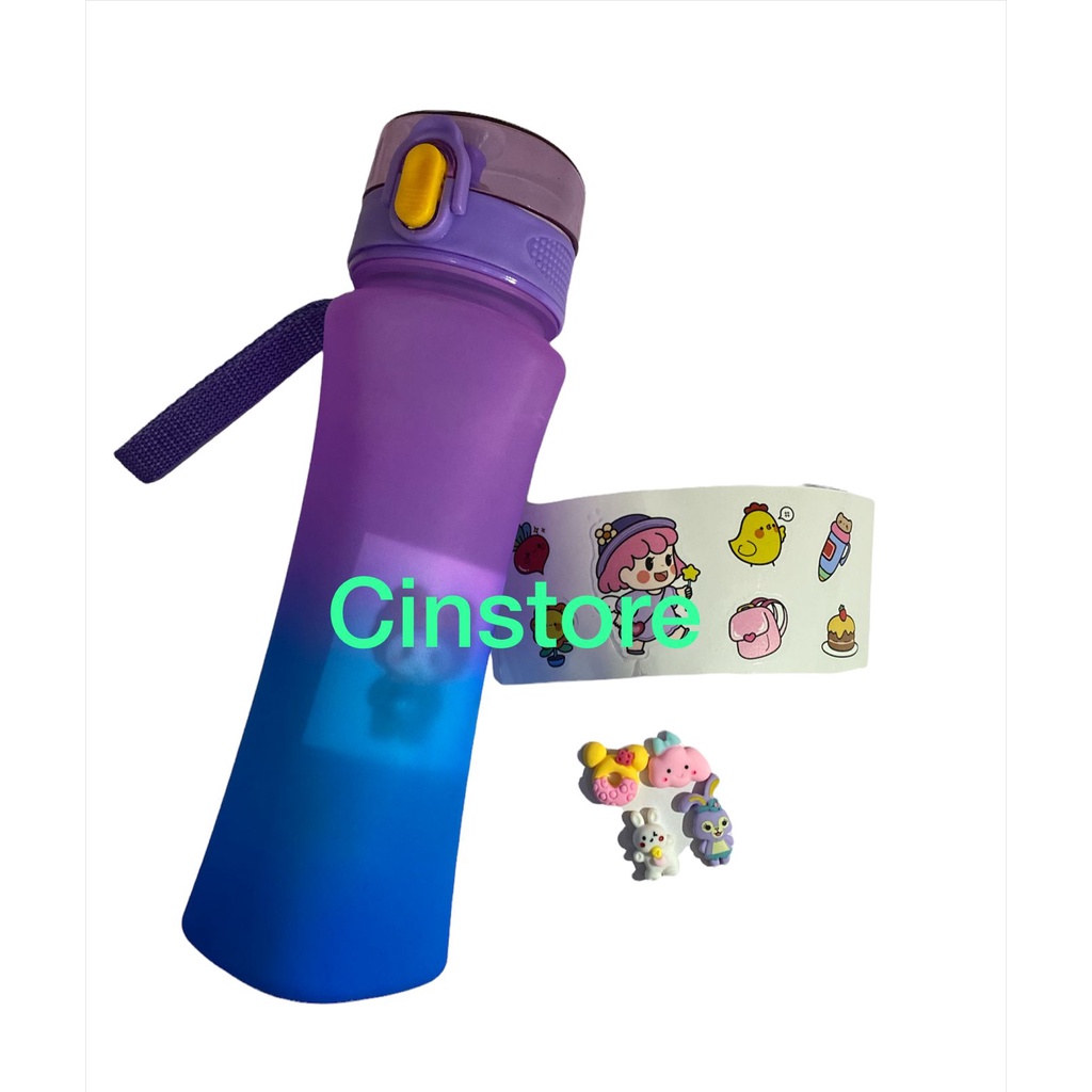 Botol Minum Motivasi 800mL Korea Viral/Botol Gradasi/Botol Lucu 2 Warna