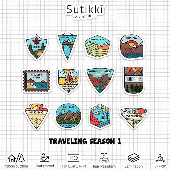 

Sticker Pack Hobby Traveling Camping Vinyl Stiker Laptop Season 1 sukik90 Buru Order