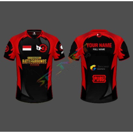 Jersey gaming custom BAJU PUBG KAOS GAMING NEW DESAIN FREE NIKENAME