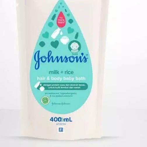 johnson's baby bath milk & rice johnson baby refill milk & rice 400ml