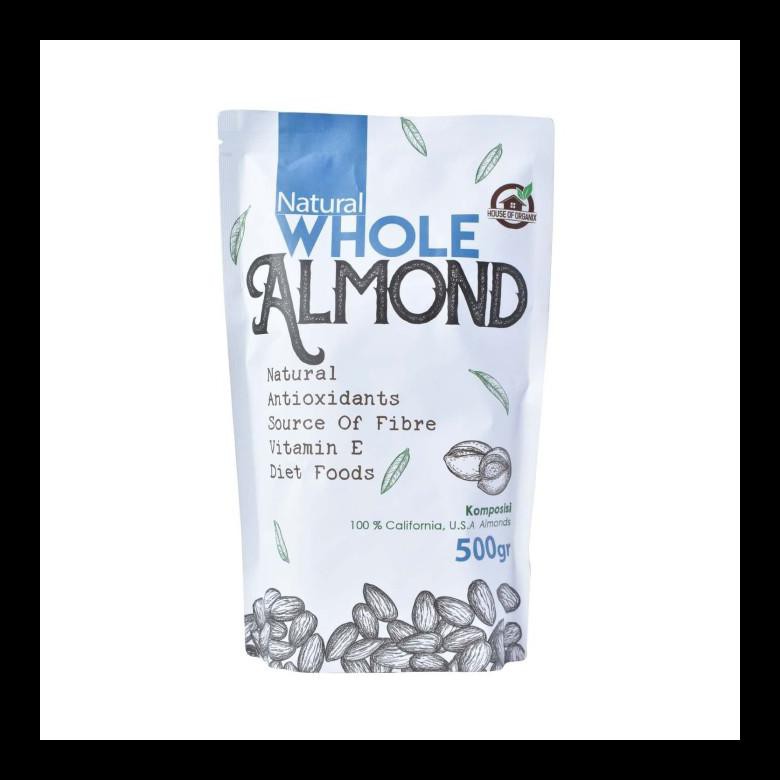 

TERBARU! NATURAL WHOLE ALMOND ( KACANG ALMOND NATURAL ) 500 GR PALING MURAH