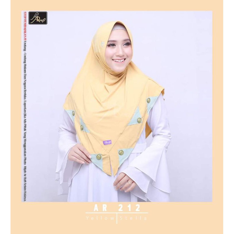 Hijab arrafi AR 212  hijab instan | INAYAHHIJAB-Yellow