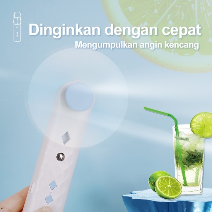 OMFU FN-23 nano spray kipas angin portable nano spray kipas 2in1