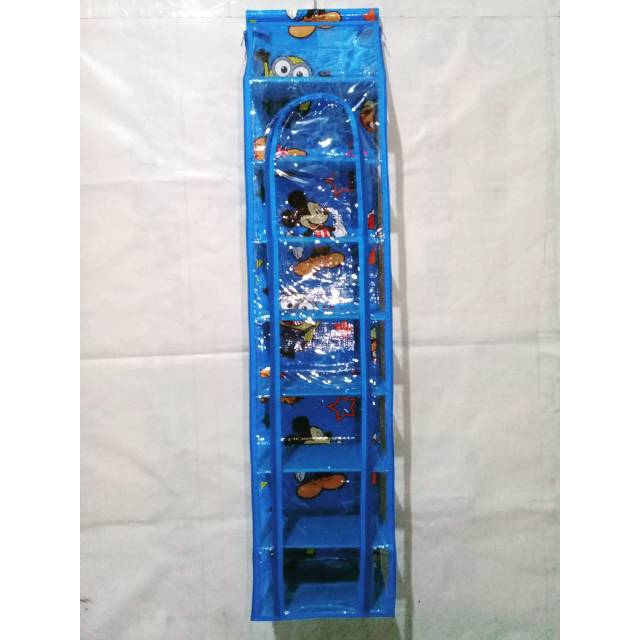 Rak sepatu gantung model terbaru resleting samping dan depan