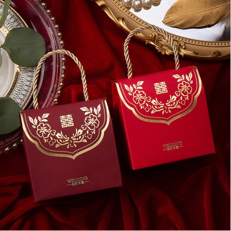 Kotak Tenteng Souvenir Wedding Sangjit Kotak Permen Kotak Bingkisan Chinese Wedding