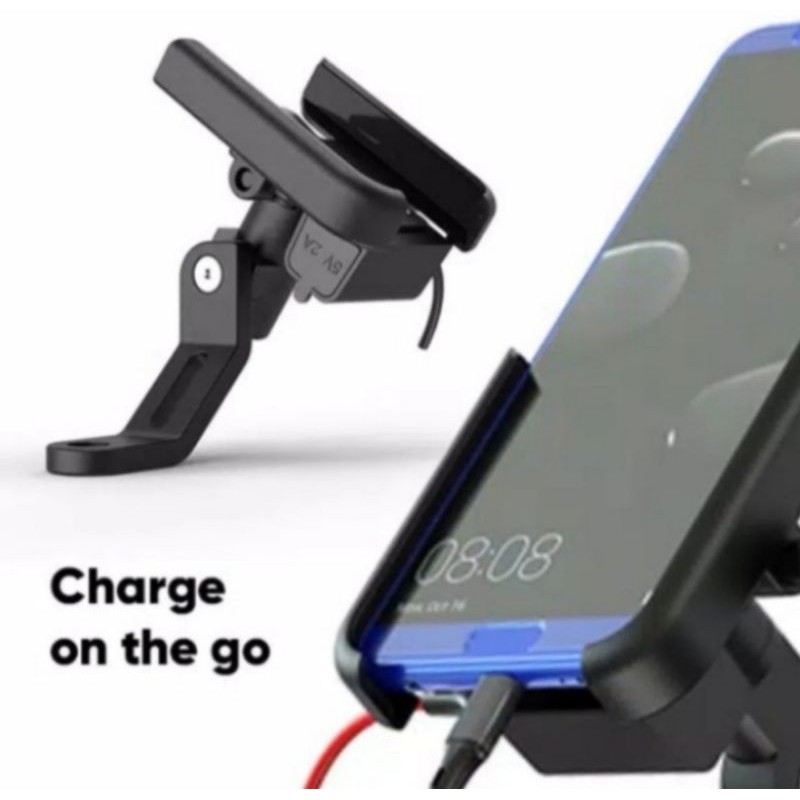 Holder Hp motor USB Charger alumunium Nmax ADV XMAX Universall