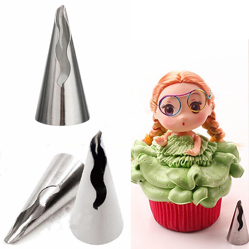 【Theredsunrisesiwy.id】Dolls Dress Korean Bobbi Ruffle Icing Piping Tips Stainless (7 pcs lot)