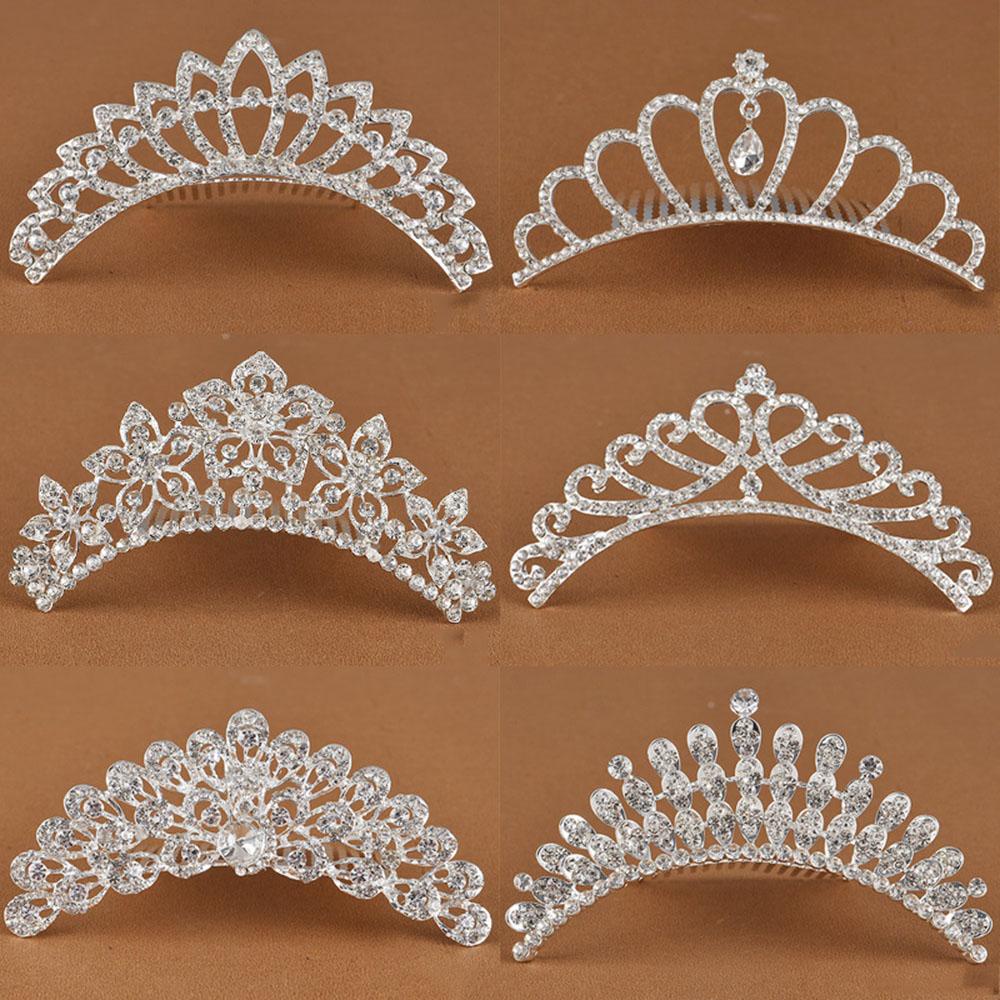 Needway Perhiasan Pernikahan Untuk Gadis Chic Mahkota Ornamen Manis Ikat Kepala Tiara Rambut Styling Aksesoris