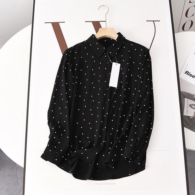 ENJI SHIRT KEMEJA WANITA KOREAN STYLE OVERSIZE WOLPIS PREMIUM