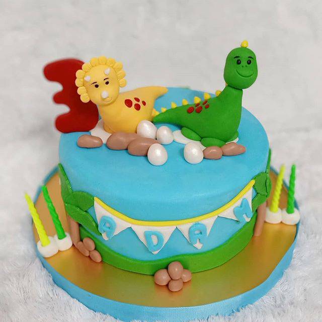 

Kue ulang tahun/ Dinosaurus cake/ kue ultah/birthday cake/cupcake/fondant/premium