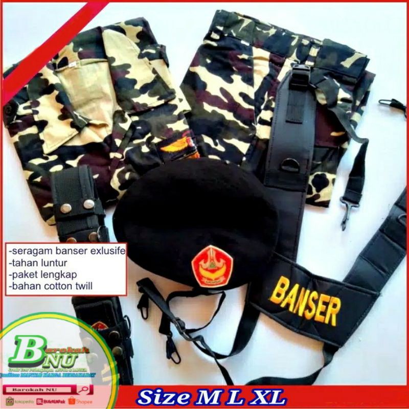 Pdl loreng NATO|seragam BANSER nasional nato|asesoris banser murah lengkap