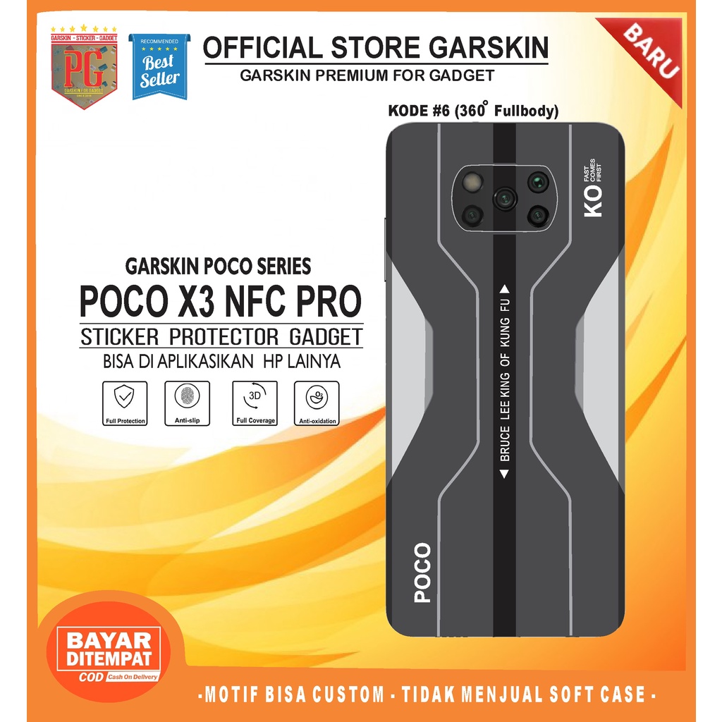Garskin Pocophone X3 Poco X3 pro Fullbody - isi 2 buah - Cyberpunk