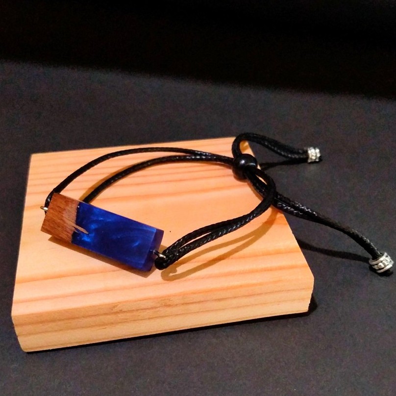 gelang kayu resin handmade kado