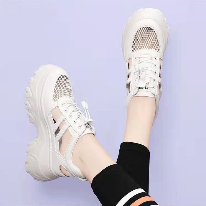 [ Import Design ] Sepatu Sneakers Wedges Wanita Import Premium Quality ID173