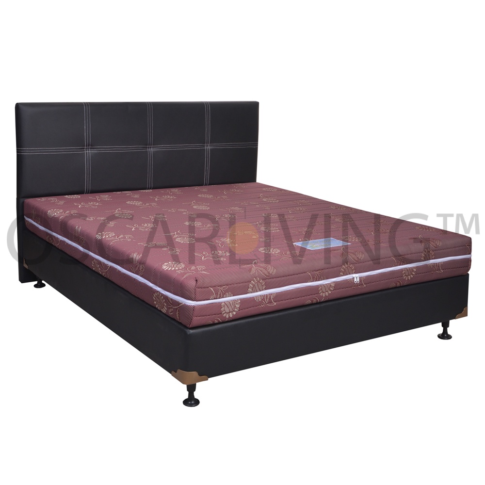 Saveland Ultra Super Rebounded Tebal 20 Cm Kasur Busa Merah Oreo HB Elegance [Kasur Fullset/Khusus J