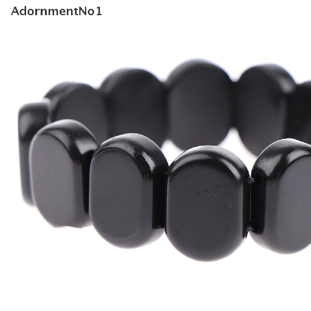 (AdornmentNo1) Gelang Tangan Batu Bian Hitam Terapi Energi Ajaib Pelangsing Tubuh