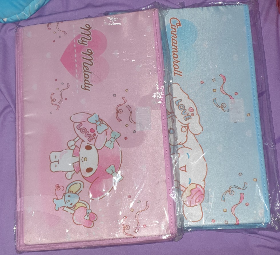 Storage Box Lipat L Serbaguna Hello Kitty Melody Little Twin Kuromi Pompompurin Cinnamoroll Sanrio