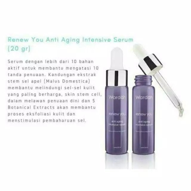 ❣️Rakkistore99❣️Wardah Renew You Anti Aging Intensive SERUM 15ml / 30ml (100% Original)