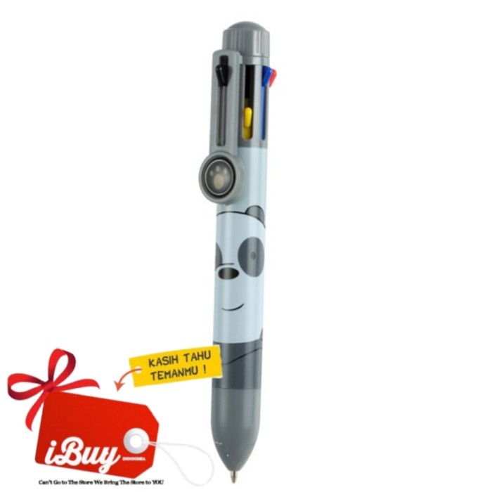 

Aman Miniso We Bare Bears Grizzly Panda Ice Bear 8 Colors Warna Pulpen Pen Bagus