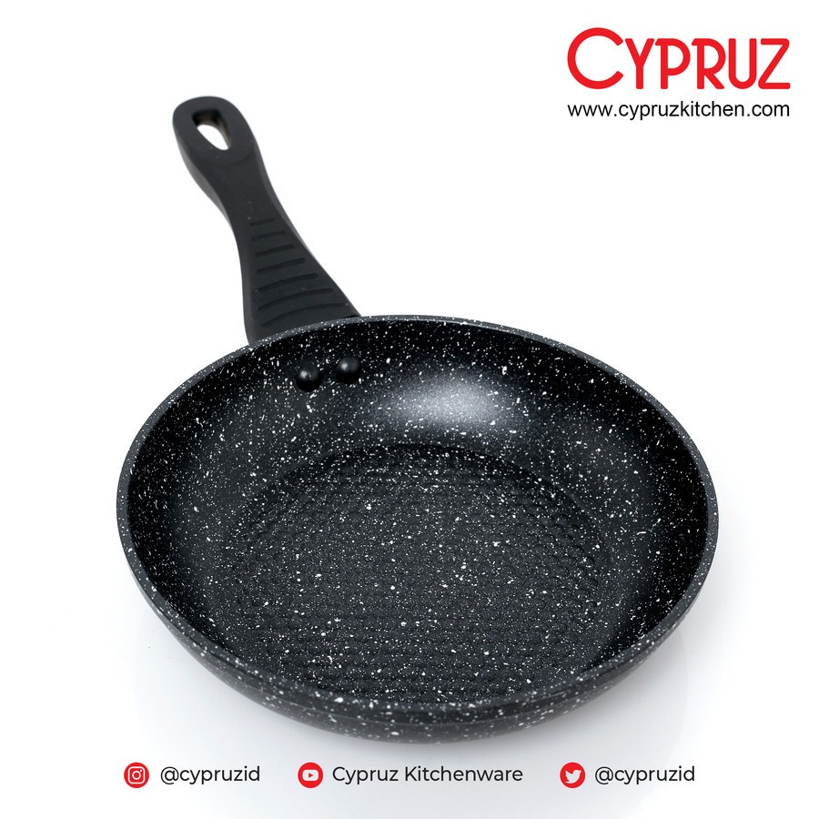 Fry Pan Marble Cypruz FP-0307 Honeycomb 24cm