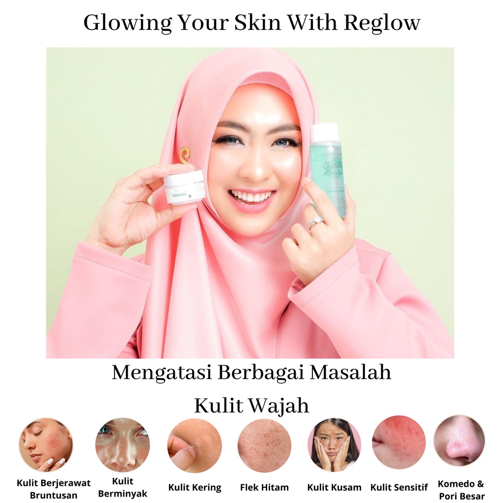 Skincare Reglow Doctor Shindy Putri Paket Acne Untuk Kulit Berminyak Berjerawat Bruntusan Pori Besar Wajah Glowing Penghilang Noda Hitam Komedo Milia Untuk Kulit Kering Sensitif Red glow Ori Official Store