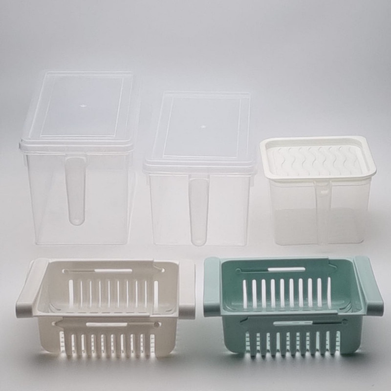 Kotak Container Makanan Kulkas Higinis Rapi Fridge Storage  Drain